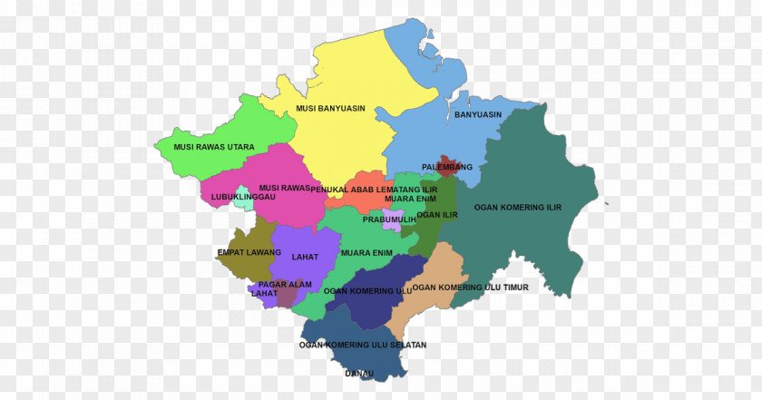 Map South Sumatra West Shapefile PNG