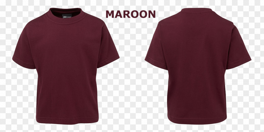 Maroon T-shirt Jersey Sleeve Printing PNG