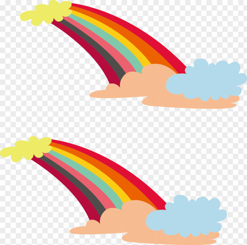 Rainbow Element Cartoon Clip Art PNG
