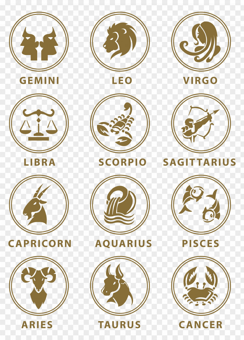Transparent Zodiac Signs Set Clipart Image Astrological Sign Clip Art PNG