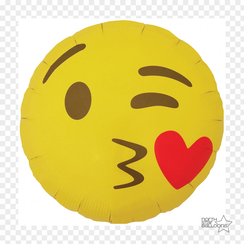 Balloon Emoji Kiss Birthday Party PNG