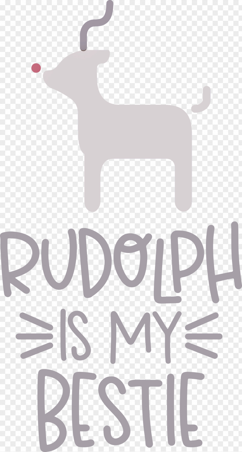 Rudolph Is My Bestie Deer PNG