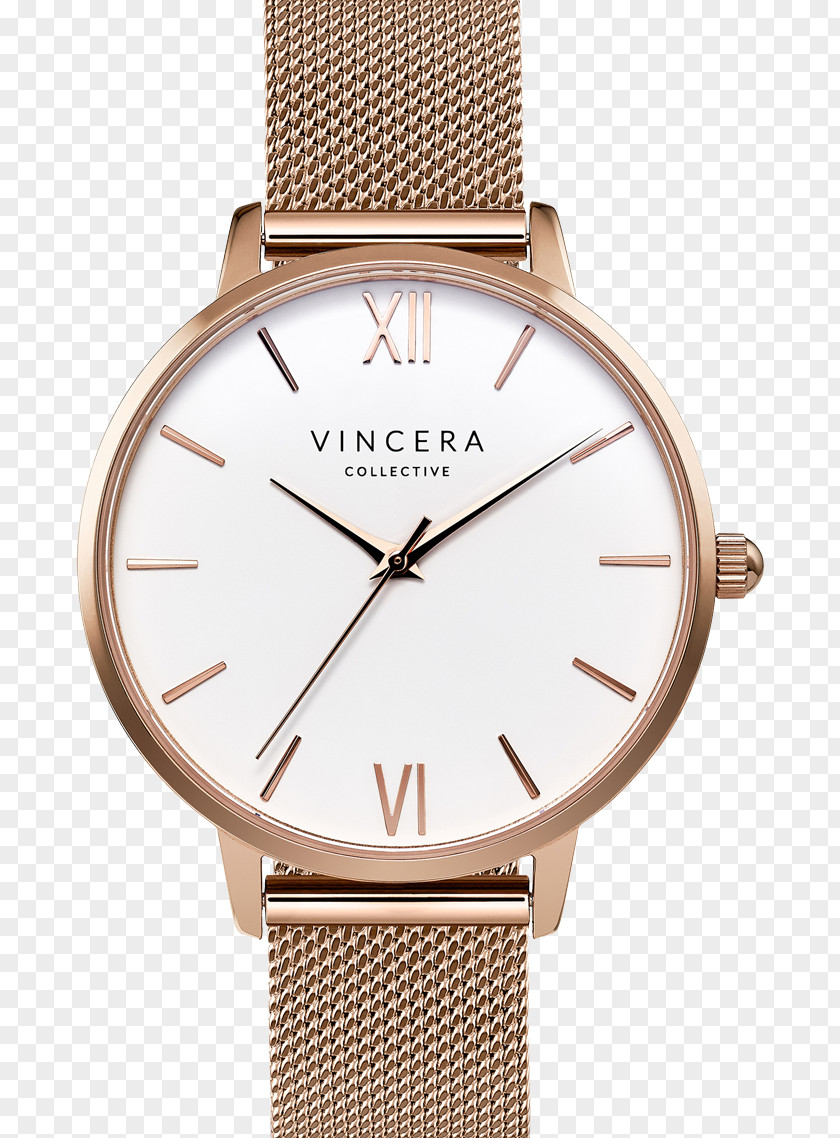 Watch Strap Analog Woman Gold PNG