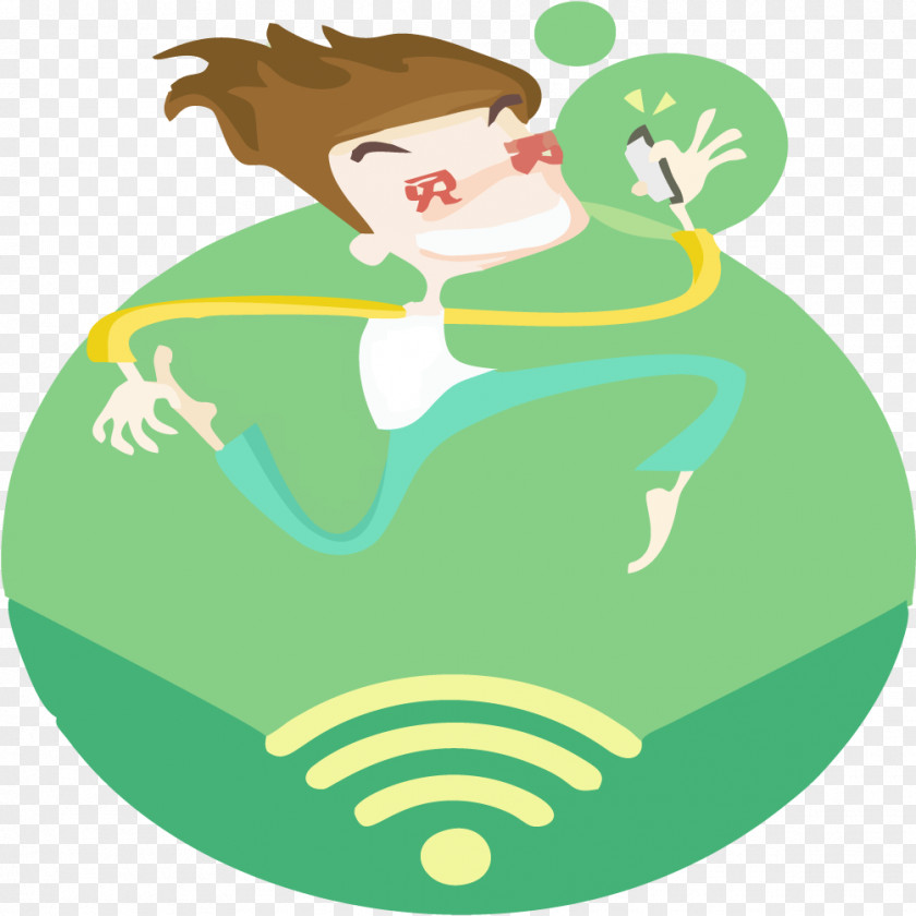 Green WIFI Wi-Fi Icon PNG
