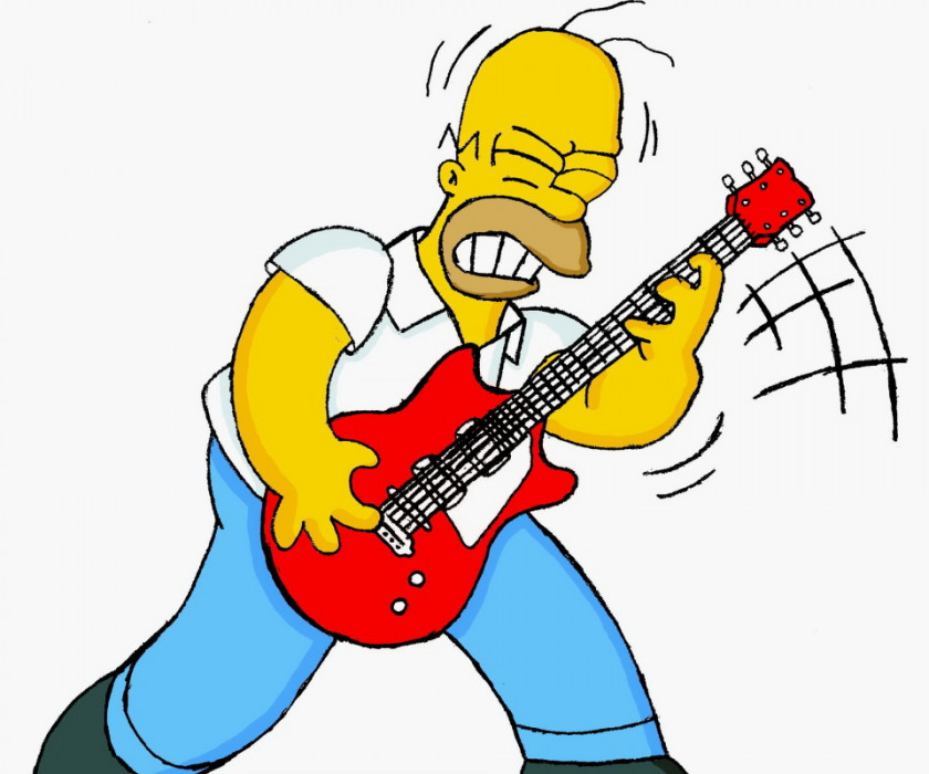 Guitar Playing Images Homer Simpson Bart Marge Moe Szyslak PNG