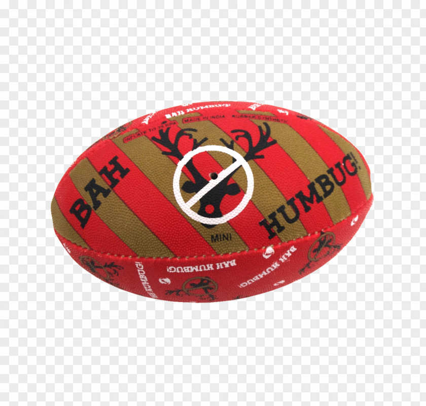 Rugby Ball Christmas Humbug PNG