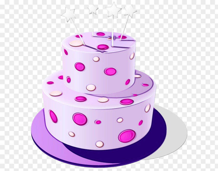 Cuisine Polka Dot Pink Birthday Cake PNG