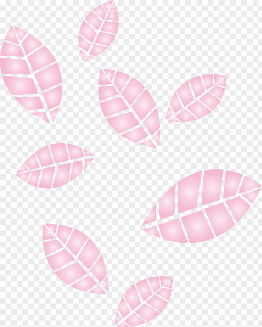 Pink Pattern Leaf Line Plant PNG