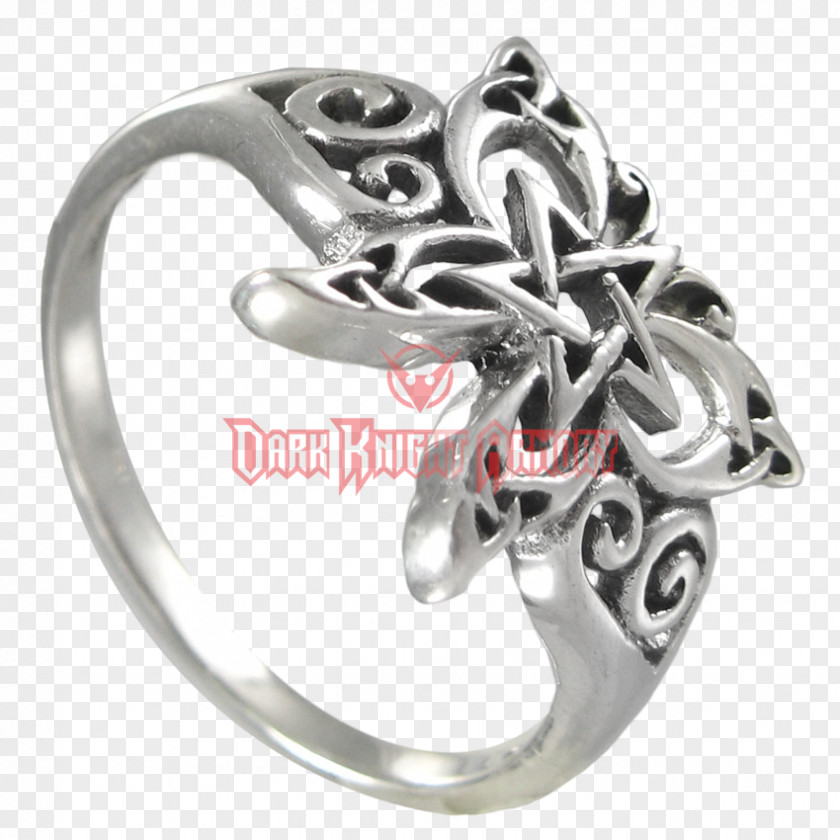 Butterfly Ring Body Jewellery Silver PNG