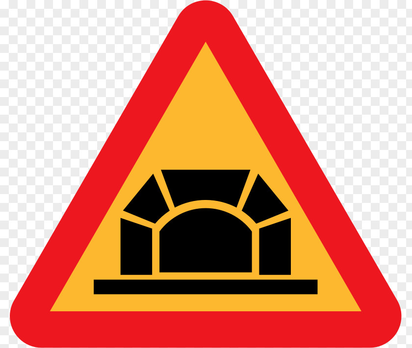 Tunnel Traffic Sign Warning Road PNG