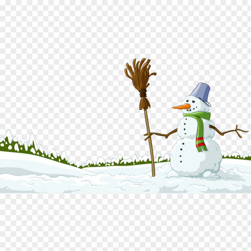 Vector Snowman Illustration PNG