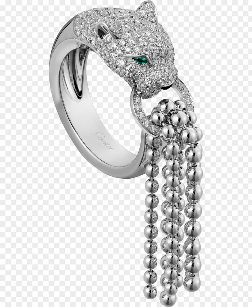 Leopard Ring Cartier Emerald Carat PNG