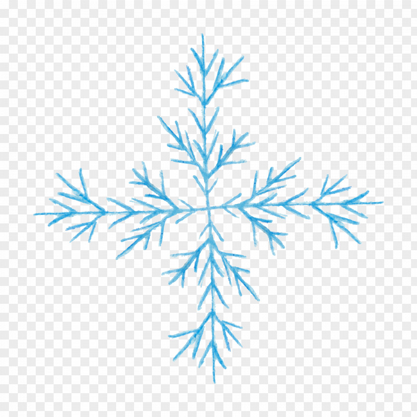 Light Blue Snowflake Decorative Pattern Clip Art PNG