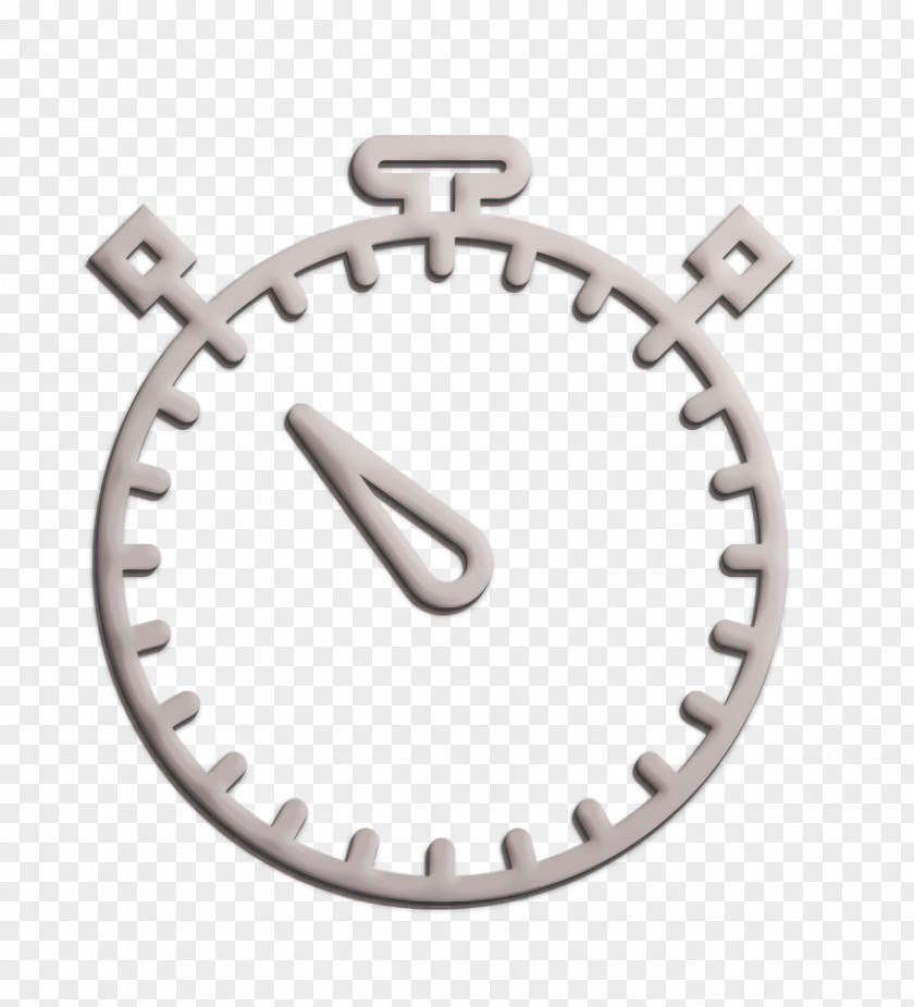Silver Metal Essential Set Icon Stopwatch Time PNG