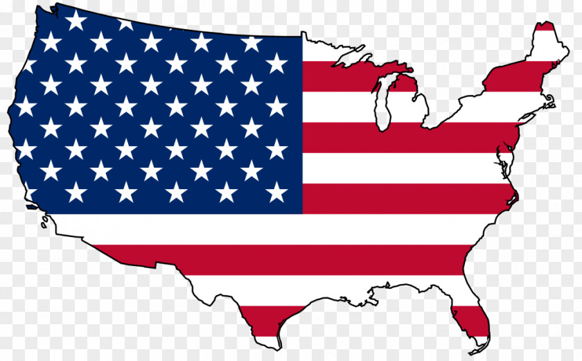 Vector American Flag Of The United States Map Clip Art PNG