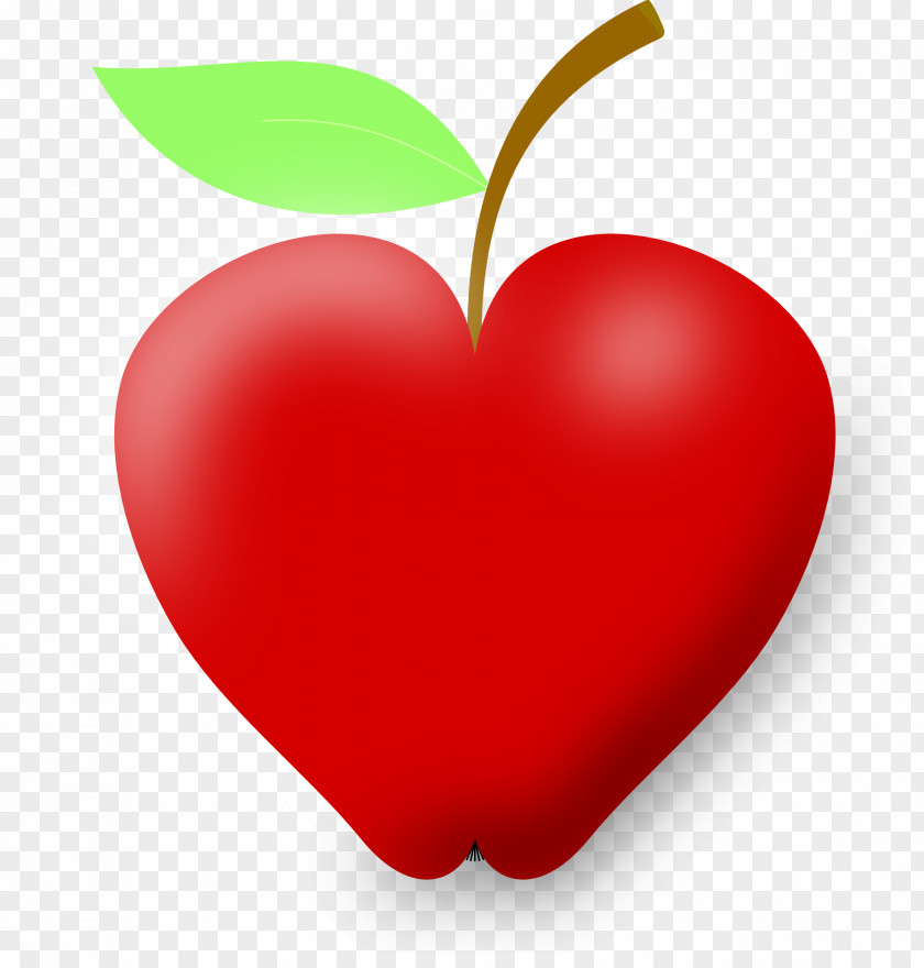 Apple Fruit Heart Clip Art PNG
