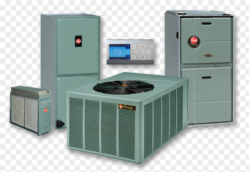 Furnace HVAC Air Conditioning Refrigeration Rheem PNG