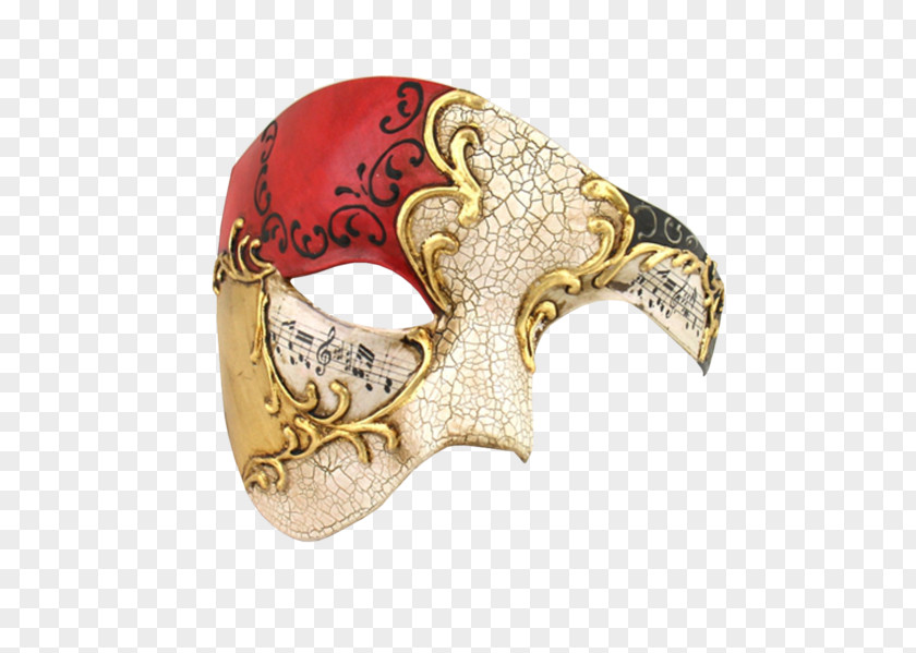 Mask Annette Red Feather And Flower Women's Masquerade Ball The Phantom Of Opera Half Face PNG
