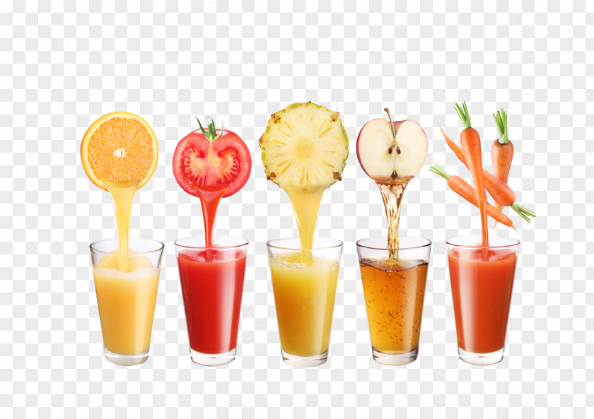 A Variety Of Fruit Juices Juice Fasting Slush Detoxification Juicer PNG