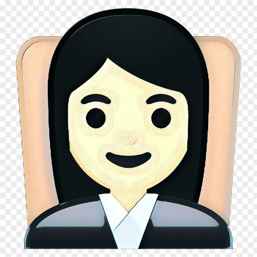 Black Hair Animation Cartoon Face Clip Art Smile Fictional Character PNG