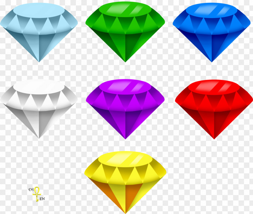 Emerald Sonic Chaos Emeralds PNG