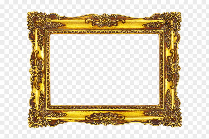 Gold Frame Picture Photography Film PNG