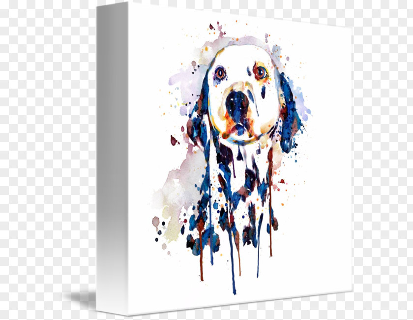 Painting Dalmatian Dog Canvas Print Watercolor Art PNG