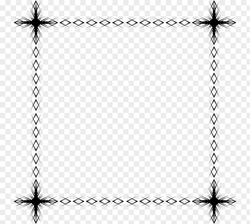 Picture Frame Rectangle Black And White PNG