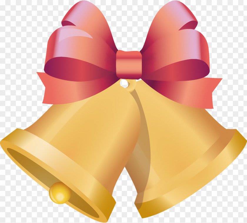 Satin Ribbon Jingle Bells Christmas PNG