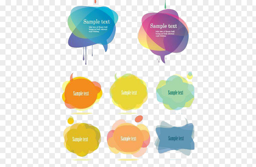 Watercolor Tags Speech Balloon Dialogue PNG