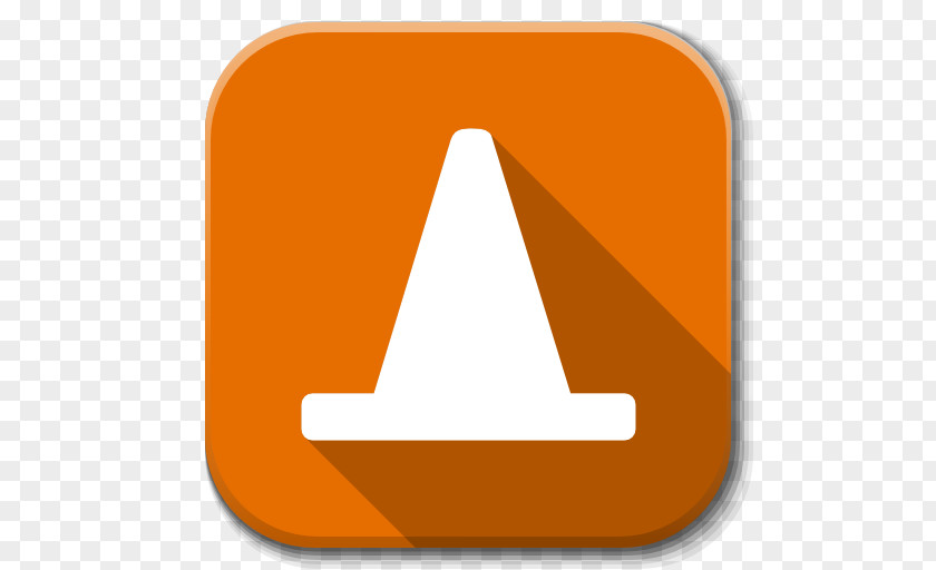 Apps Vlc B Triangle Text Symbol Orange PNG