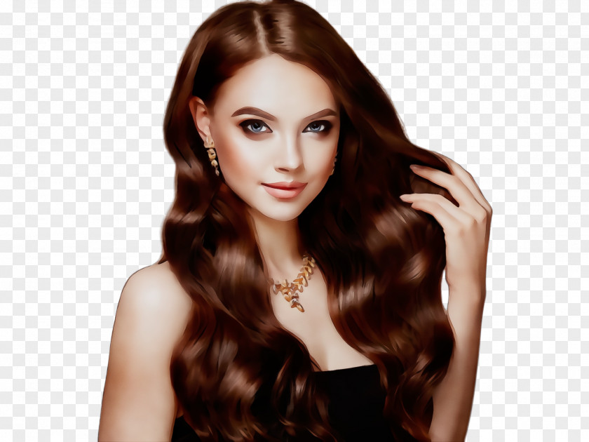 Chin Hair Coloring Face Hairstyle Long Beauty PNG