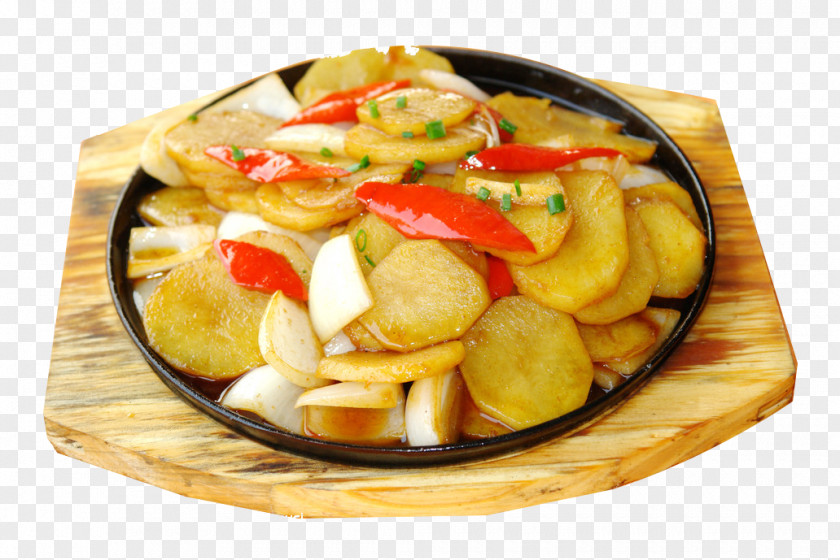 Explosive Iron Plate Potato Chips Teppanyaki Thai Cuisine Chip Food PNG