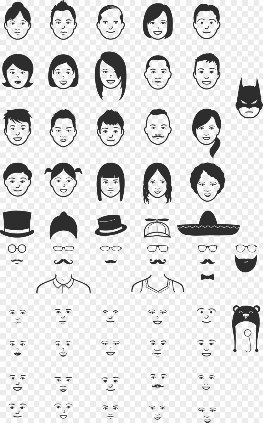 Face Expressions Stencil Diagram Flowchart Drawing PNG