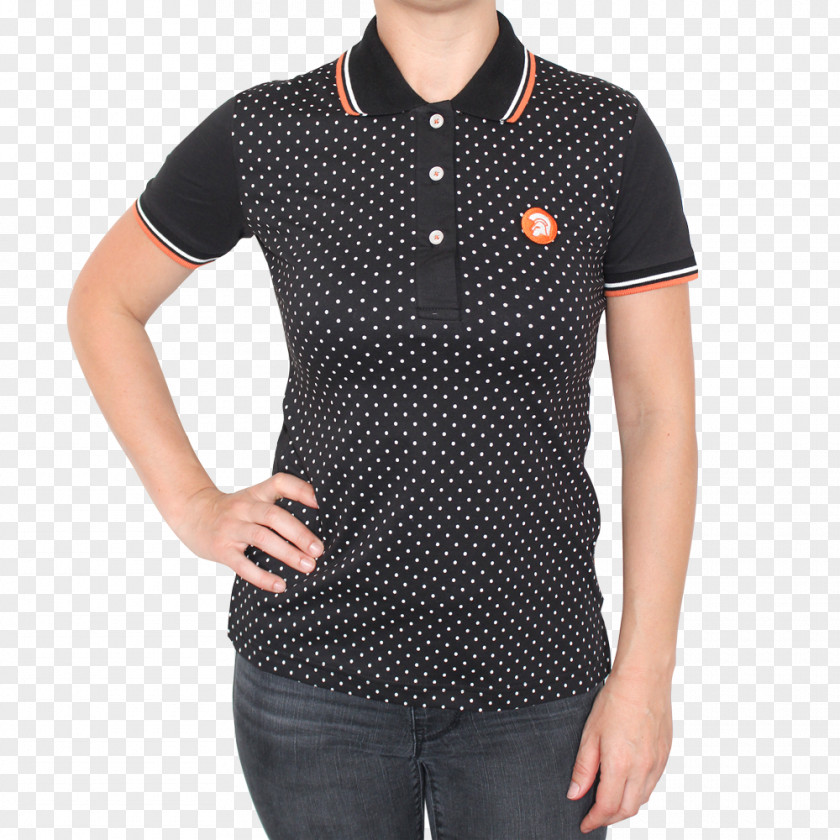 T-shirt Clothing Sleeve Polka Dot Polo Shirt PNG