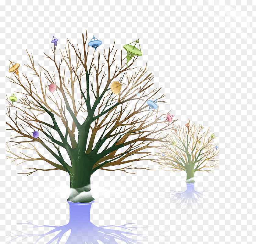Winter Trees Tree Cartoon PNG