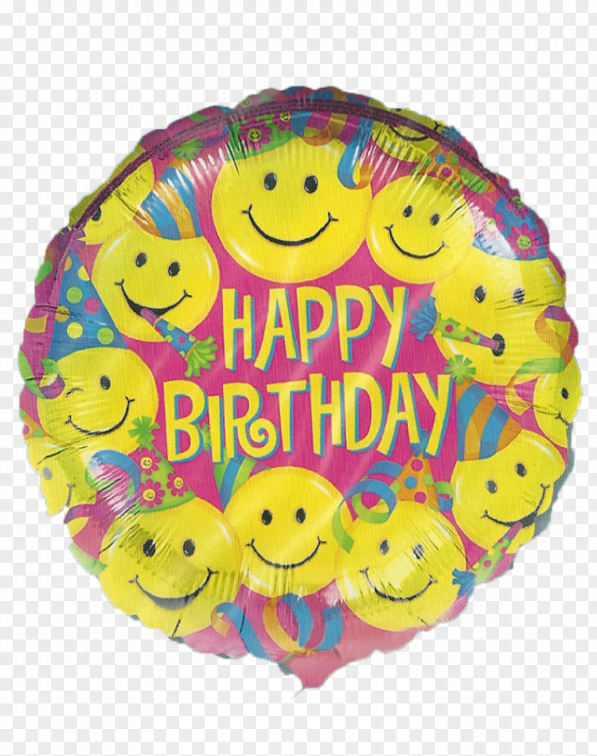 Balloon Mylar Birthday Smiley BoPET PNG