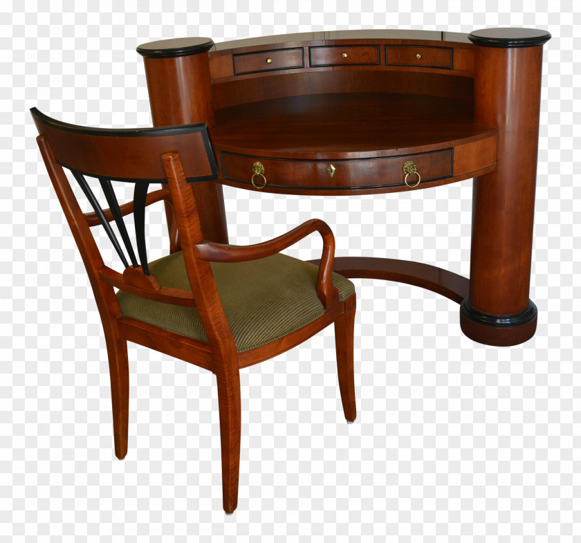 Mahogany Chair Table Secretary Desk Drawer Office & Chairs PNG