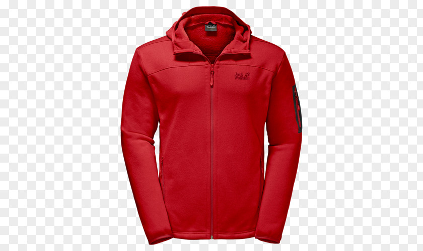 Red Jacket With Hood Nike Tracksuit Sweater Raincoat PNG