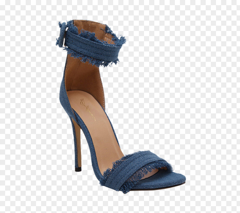Sandal Denim High-heeled Shoe Pants PNG
