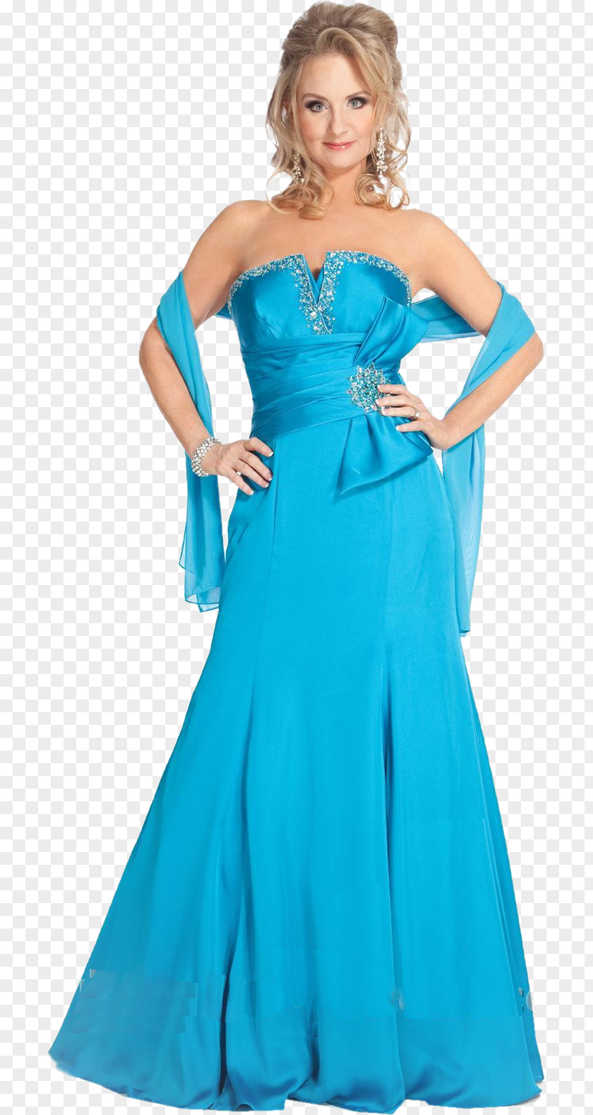 Dress Evening Gown Blue Cocktail PNG
