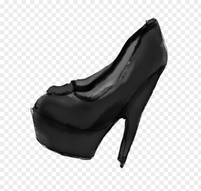 Hand-drawn Illustration Black High Heels High-heeled Footwear Download PNG