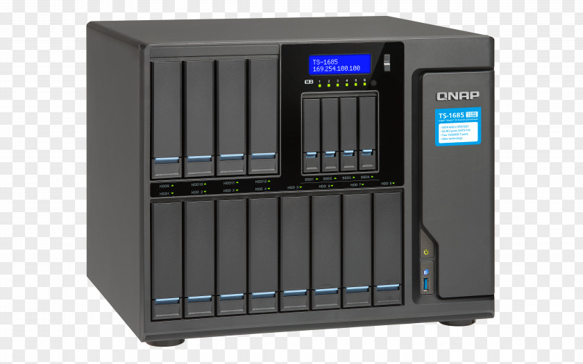 SATA 6Gb/s QNAP Systems, Inc. Network Storage Systems TS-1635Others High-capacity 16-bay Xeon D Super NAS TS-1685-D TS-1685 Server PNG