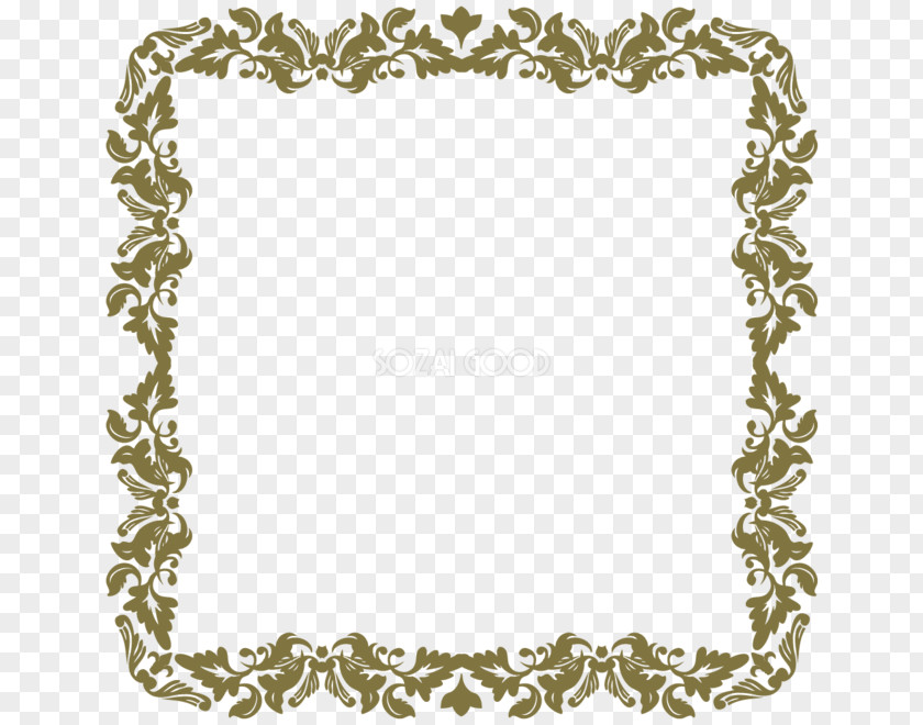 Arabesque Borders Bicycle Frames Picture フレーム素材 PNG