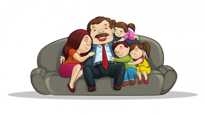 Family Couch Clip Art PNG