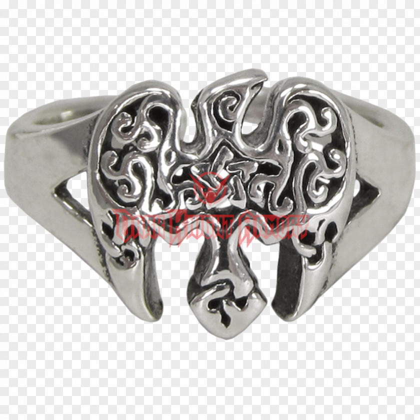 Ring Toe Pinky Silver Pentacle PNG