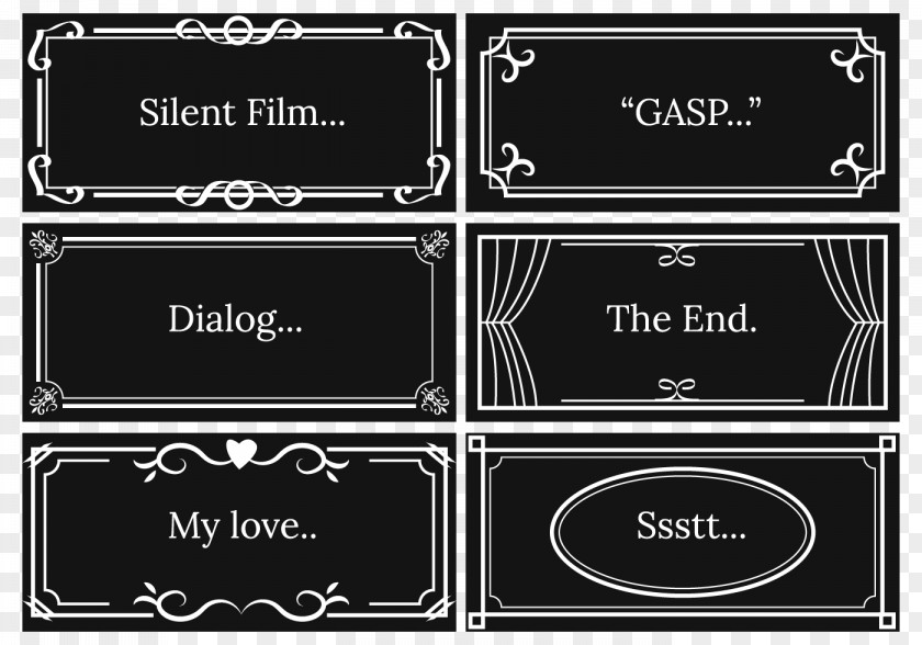 Nostalgia Vector Silent Film Dialogue Intertitle PNG