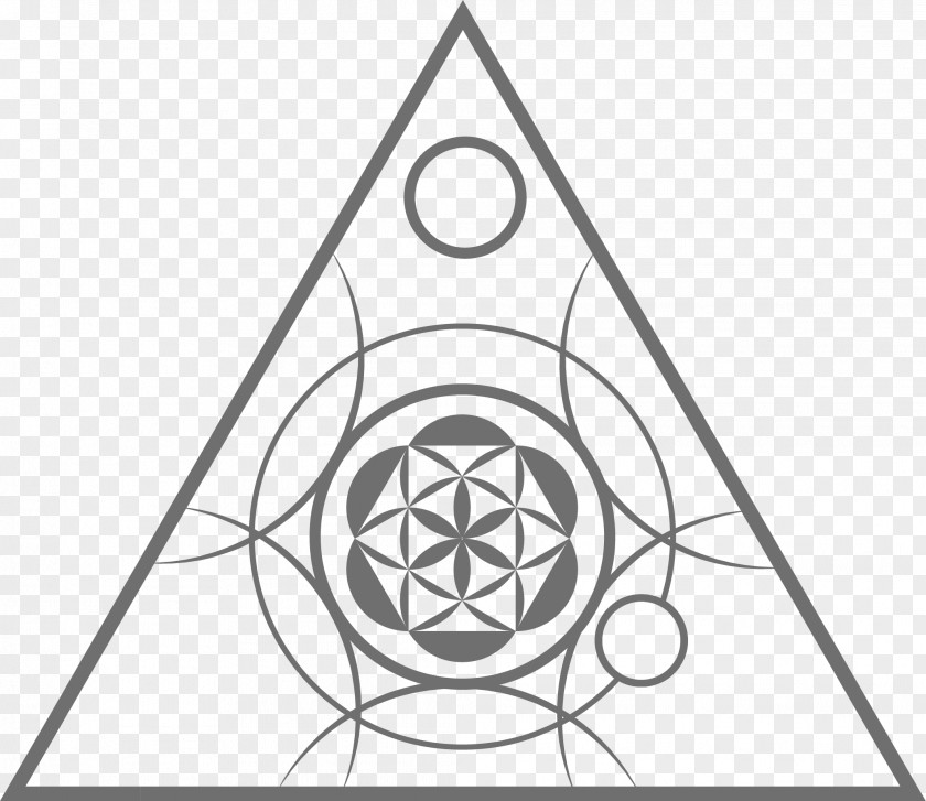 Shading Symmetrical Pattern Sacred Geometry Triangle Line Art PNG