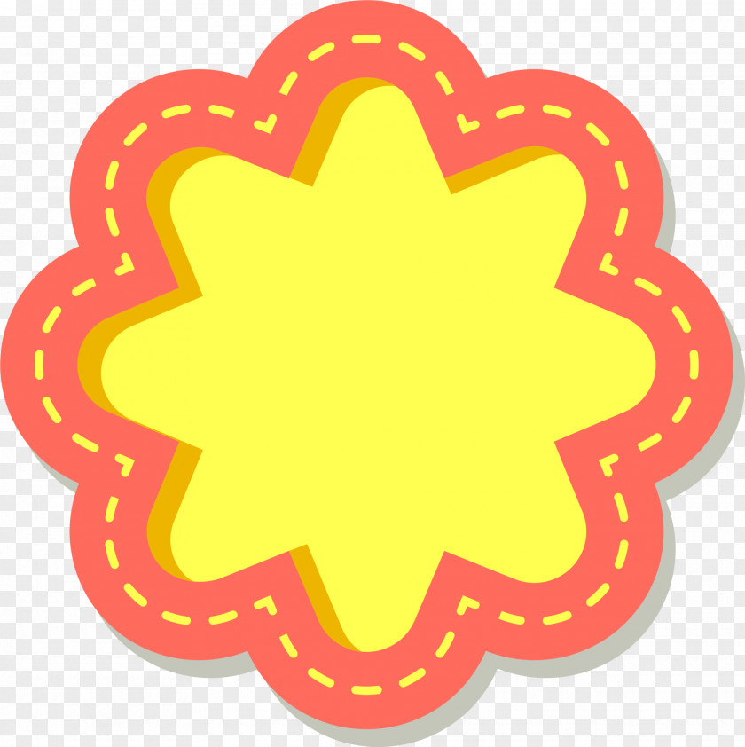 Yellow Star Sticker Computer File PNG