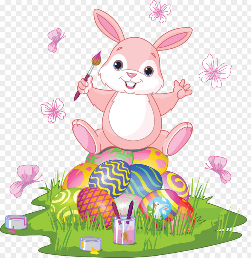 Bunny Easter Egg Clip Art PNG
